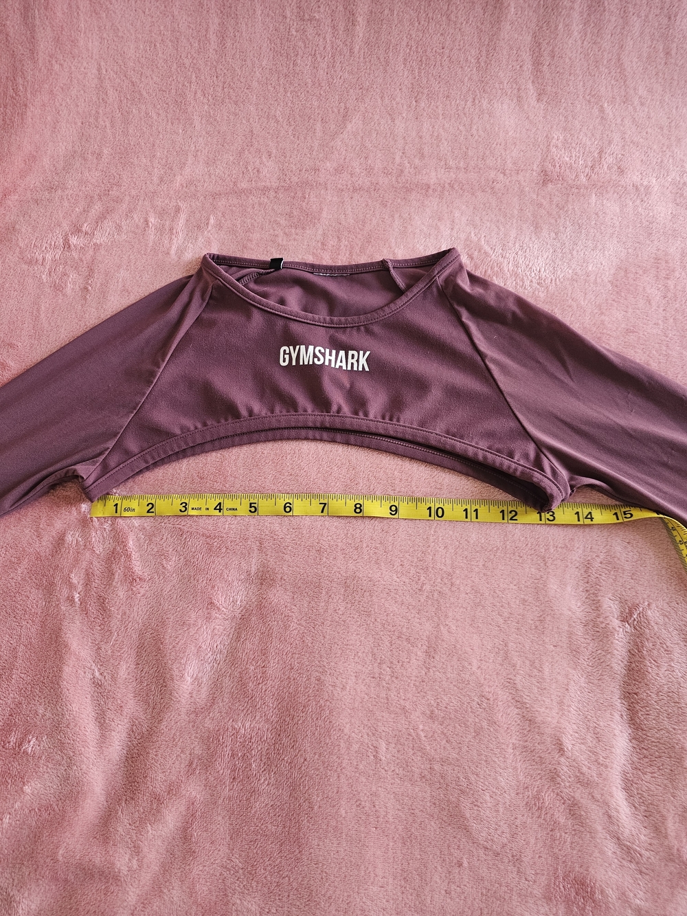 Gymshark Plum Long-Sleeve Super Crop Top S - Picture 5 of 10